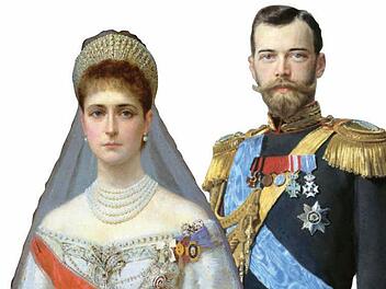 Zar Nikolaus II. mit Zarin Alexandra Fjodorowna