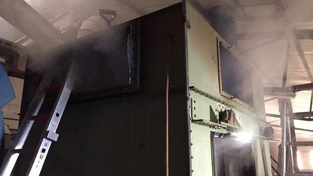 Das Feuer verbreitete sich über eine Filteranlage. Foto: Löschgruppe 3 der Feuerwehr Bamberg