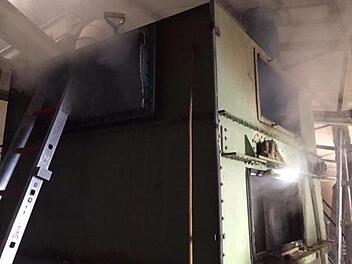 Das Feuer verbreitete sich über eine Filteranlage. Foto: Löschgruppe 3 der Feuerwehr Bamberg