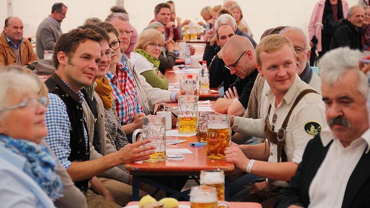 Beste Stimmung: "Lokalklang" im Festzelt auf dem Coburger Schlossplatz.Foto: Jochen Berger