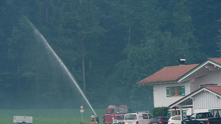Brand im Bergwald in den Chiemgauer Alpen
