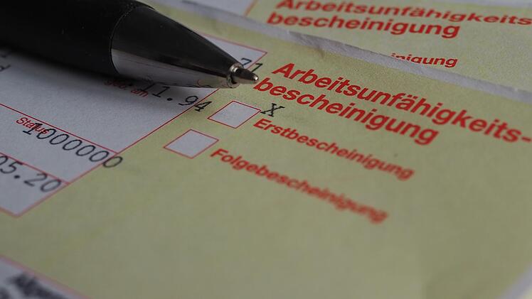 20,8 Tage melden sich Arbeitnehmer im Landkreis  Coburg pro Jahr durchschnittlich krank, in der Stadt waren es 20,3 Tage.