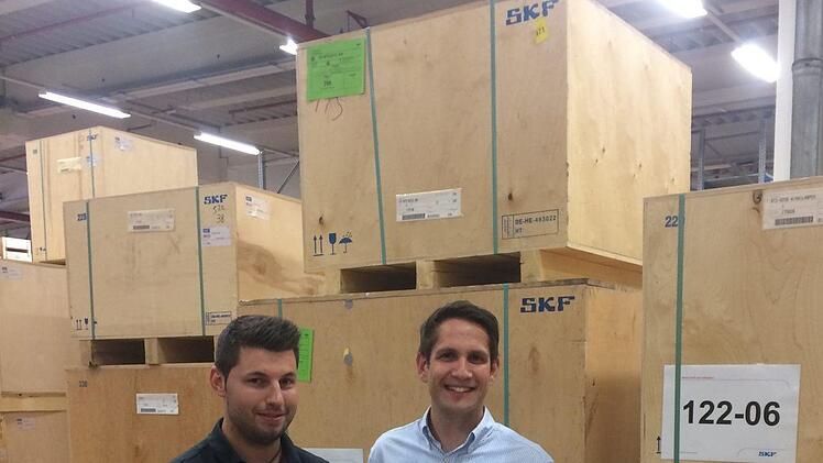 Jan Bischof mit Projektleiter Andreas Wartha. Foto: Jonas Hofmann