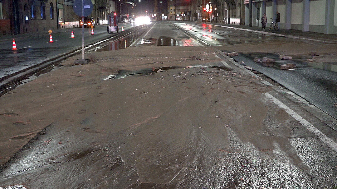 Wasserrohrbruch in Nürnberg