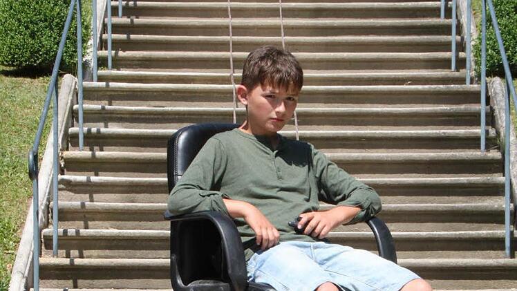 Gianluca auf der Dolly. Foto: Ulrike Müller