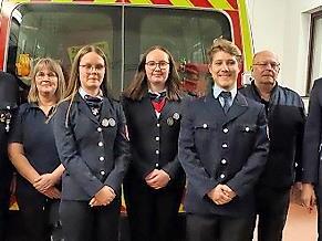Neu gew&auml;hlt wurde bei der Freiwilligen Feuerwehr Zeitlofs: (von links) 1. Kommandant und B&uuml;rgermeister Matthias Hauke, stellvertretender Kommandant Torsten Hereth, stellvertretende Schriftf&uuml;hrerin Andrea Hereth, 1. Kassier Maja R&ouml;hrig, Schriftf&uuml;h...
