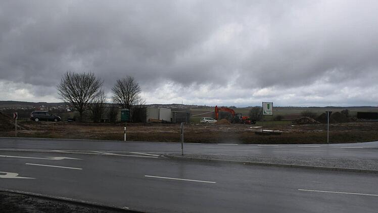 Die Baustelle wird eingerichtet