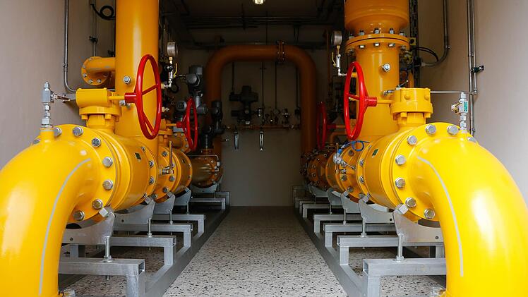 Ein Blick in die Gasanlage, die Teil des Power-to-Gas-Konzepts im Haßfurter Hafen ist.