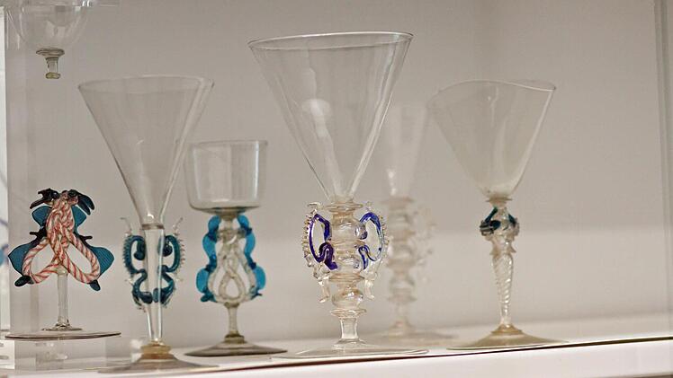 Historische Gläser in den Coburger Kunstsammlungen.Foto: Jochen Berger