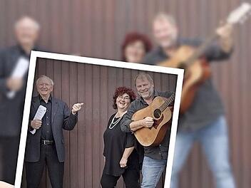Thomas Fink (l.) trifft auf Wulli und Sonja - es ist, wenn auch unter besonderen Rahmenbedingungen ein besonderes Konzert.  Foto: Christian Pöllmann/Montage Michael Busch