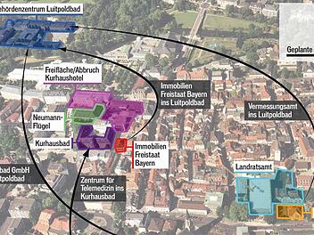 Übersicht über bereits beschlossene Umzüge. Foto: Launer-Sparkasse, Grafik: Carolin Höfler