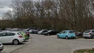 Weil Sandra Rieger ihr Auto (blau) so seitlich außerhalb einer markierten Parkfläche parkte, erhielt sie einen Strafzettel.  Foto: Sandra Rieger