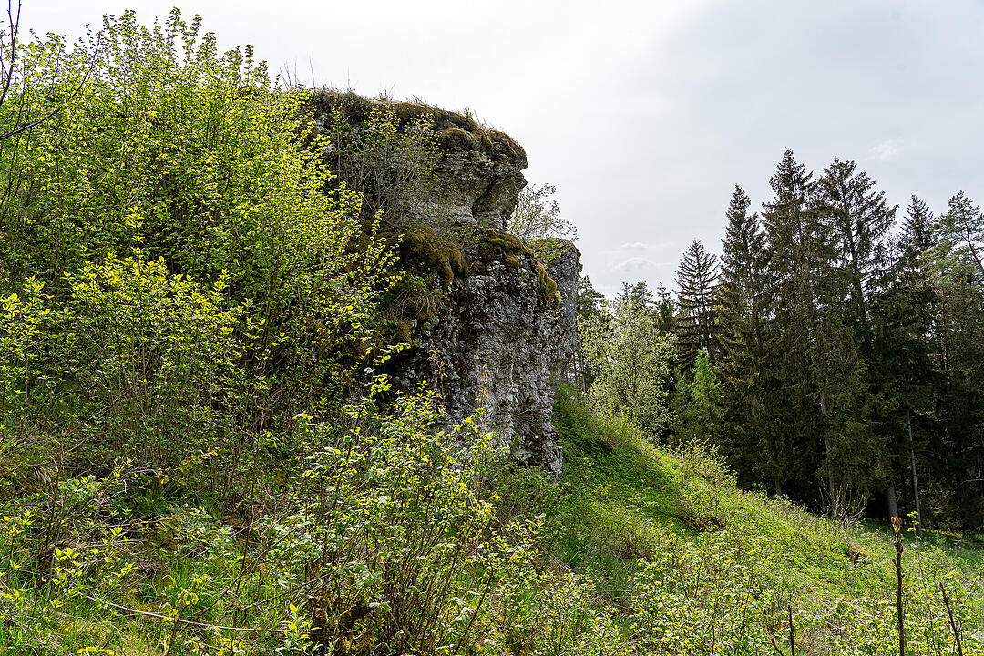 Der große Burgfels dient als toller Aussichtspunkt.