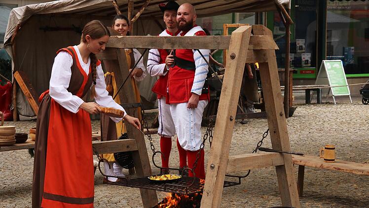 Kochen wie im Mittelalter - ohne offenes Feuer ging das nicht. Foto: Dieter Britz