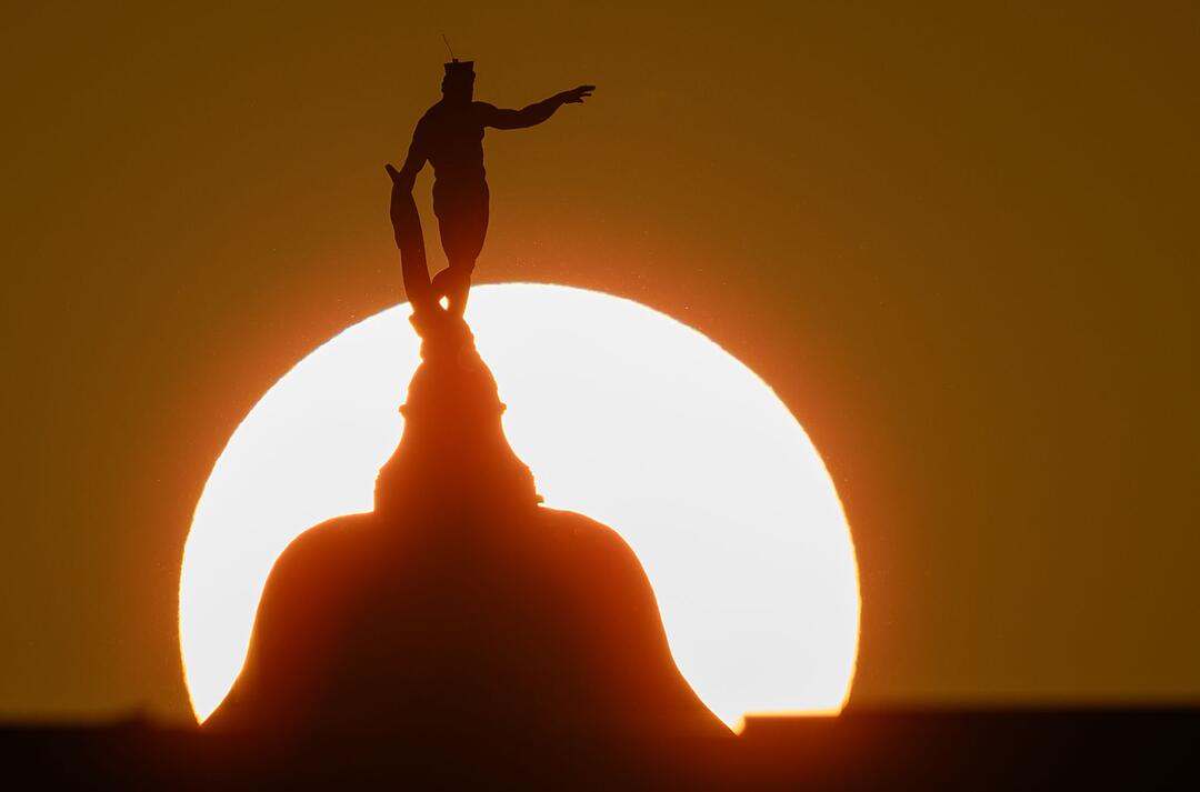 Sonnenaufgang in Dresden