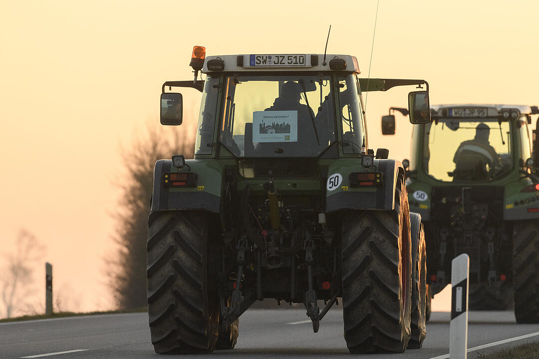 Bauerndemo... auf dem Weg nach N&uuml;rnberg