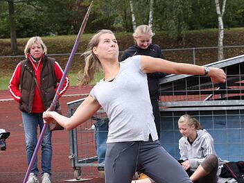 Sorgte für den erhofften Heimsieg: Johanna Büchs vom TV/DJK Hammelburg gewann ihren Siebenkampf. Foto: Reinhold Nürnberger