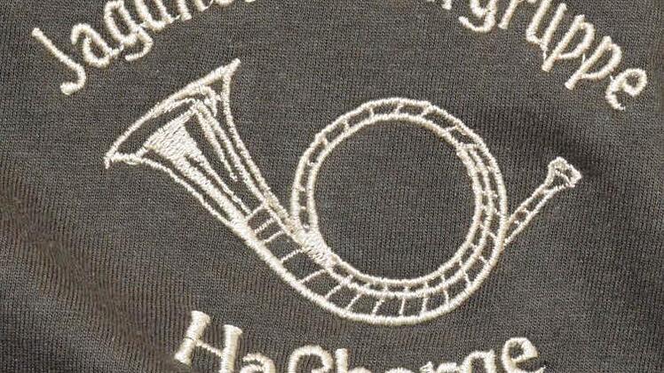 Das Emblem der Jagdhornbläsergruppe Haßberge. Foto: Schmidt