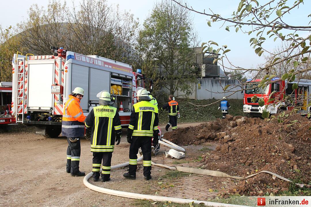 Hoher Sachden bei Brand in Biogasanlage in Buch am Forst