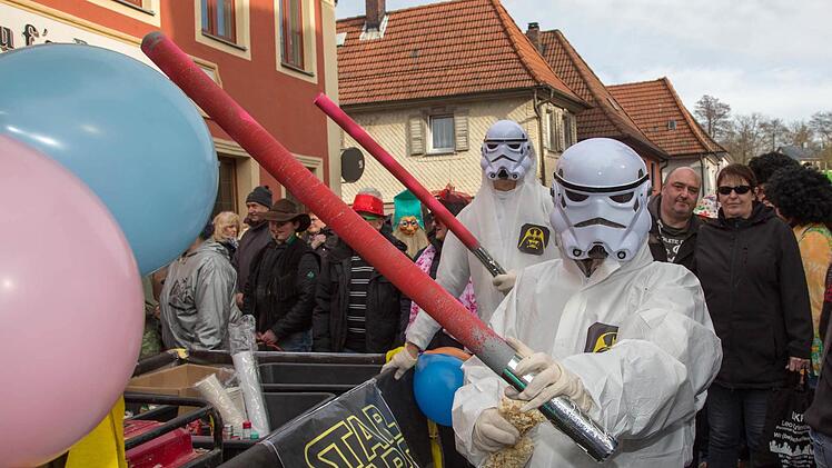 Star War am Korches. Beim Weismainer Umzug bekam man davon einen Vorgeschmack. Foto: Klaus Gagel