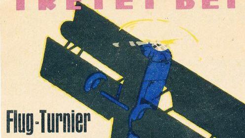 Plakat von einer Flugschau aus dem Jahr 1927. Quelle: Stadtarchi