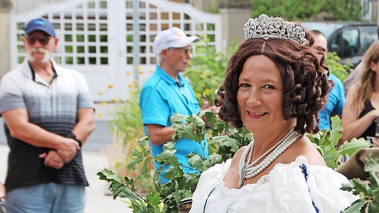 Therese, Königin von Bayern, beim Festumzug.