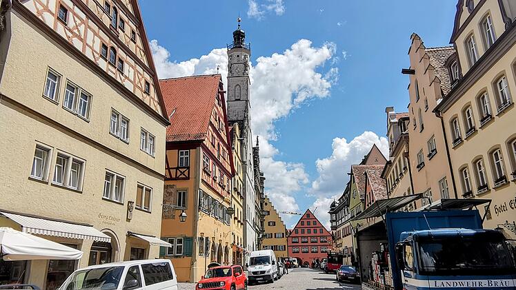 Rothenburg ob der Tauber im mittelfr&auml;nkischen Landkreis Ansbach