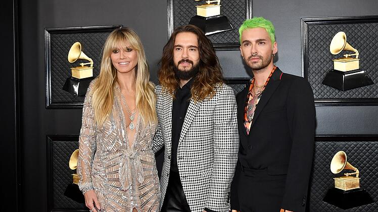 Heidi Klum mit ihrem Mann Tom Kaulitz (Mitte) und dessen Bruder Bill Kaulitz.