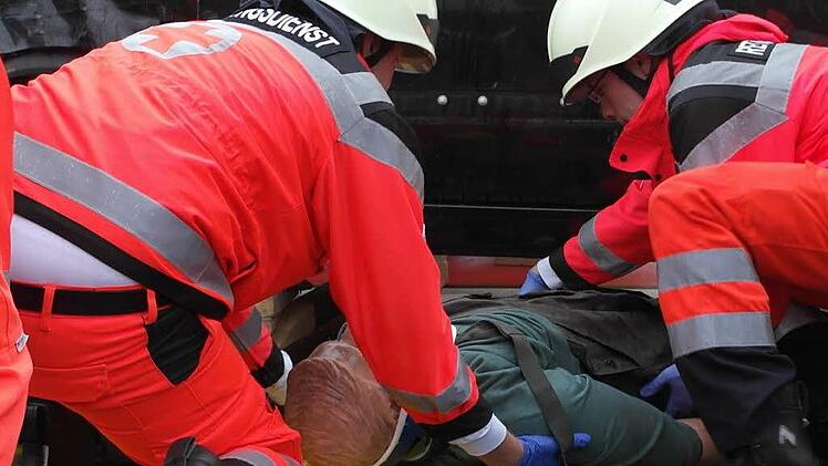 So war auch dieses "Unfallopfer"schnell gerettet.