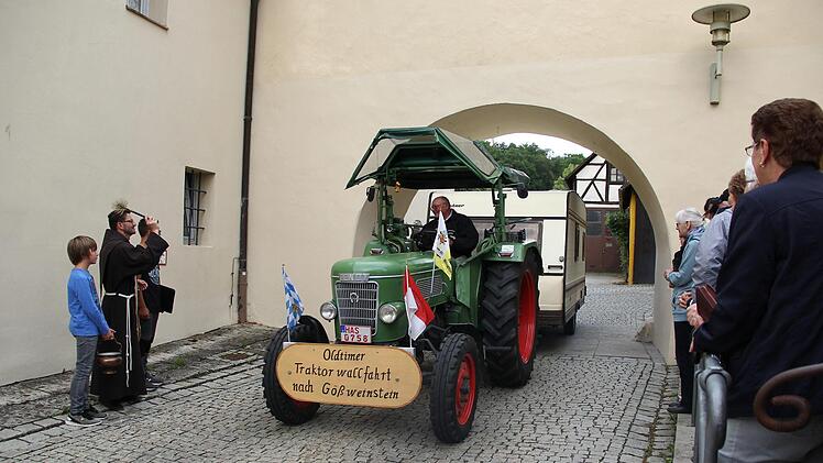 Er kam mit seinem Wohnwagen aus dem Landkreis Haßberge und übernachtete in  Gößweinstein. Foto: Thomas Weichert