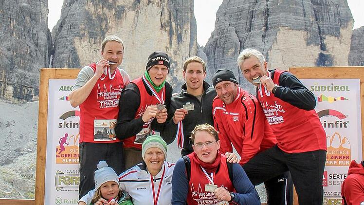 Alle Teilnehmer des TSV Staffelstein: (hinten von links) Bernd Geber, Christian Gründel, Helmuth Schorn, Bernd Gierlich, Werner Freitag; (vorne v. l.) Betreuerin Lilli Gierlich, Susanne Gierlich und Thomas Schorn. Foto: pr