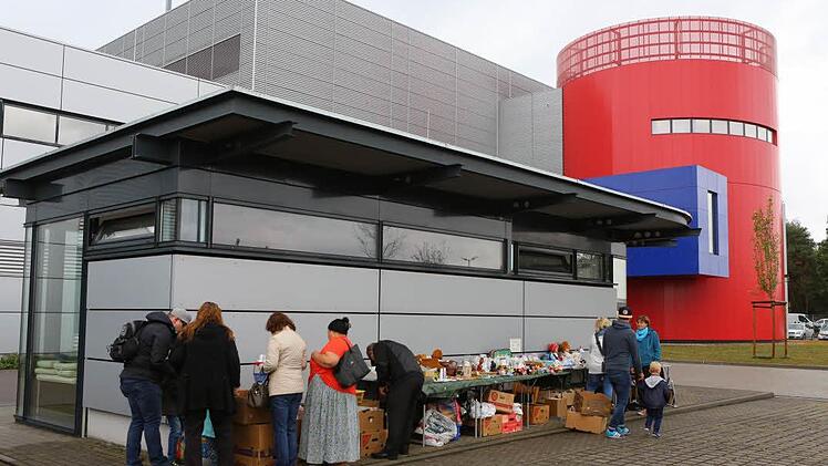 Gut bedacht bietet das Druckzentrum ein trockenes Plätzchen.