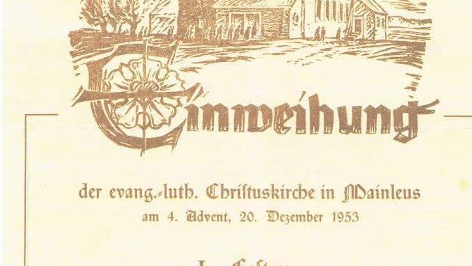 Ein seltenes Dokument von der Kircheneinweihung 1953.
