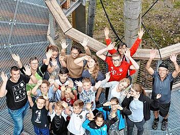 Die Minis radelten zum Baumwipfelpfad