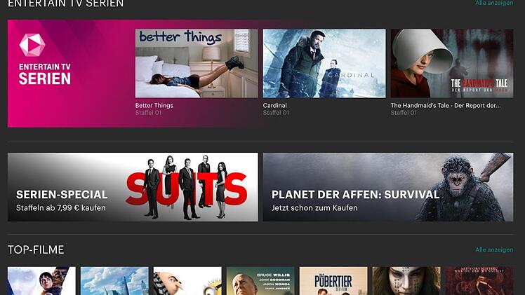 Einen Mix aus kostenfreiem Streaming-Angebot für seine Entertain-Kunden sowie kostenpflichtigen Filmen und Serien bietet Videoload. Foto: Olaf Winkler