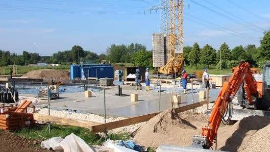 Auf der Baustelle geht es flott voran. Foto: Stefan Loch