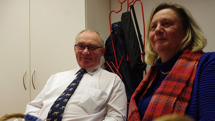 Erwin Schwarz  und Christine Seemüller-Kohles beim Gespräch mit den FT-Vertretern. Foto: Marco Meißner