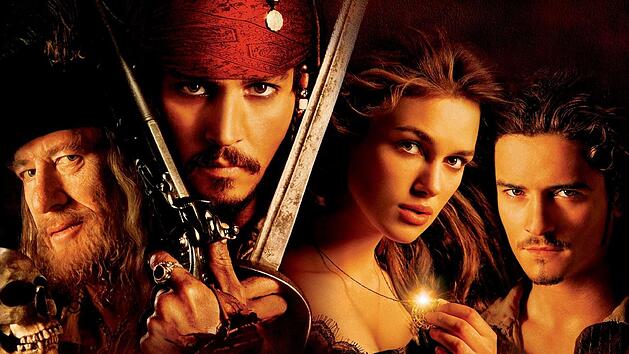 "Fluch der Karibik" (von links: Keira Knightley, Orlando Bloom, Johnny Depp und Geoffrey Rush) spielte weltweit mehr als 600 Millionen Dollar ein. RTL wiederholt den ersten Teil der Piraten-Reihe.
