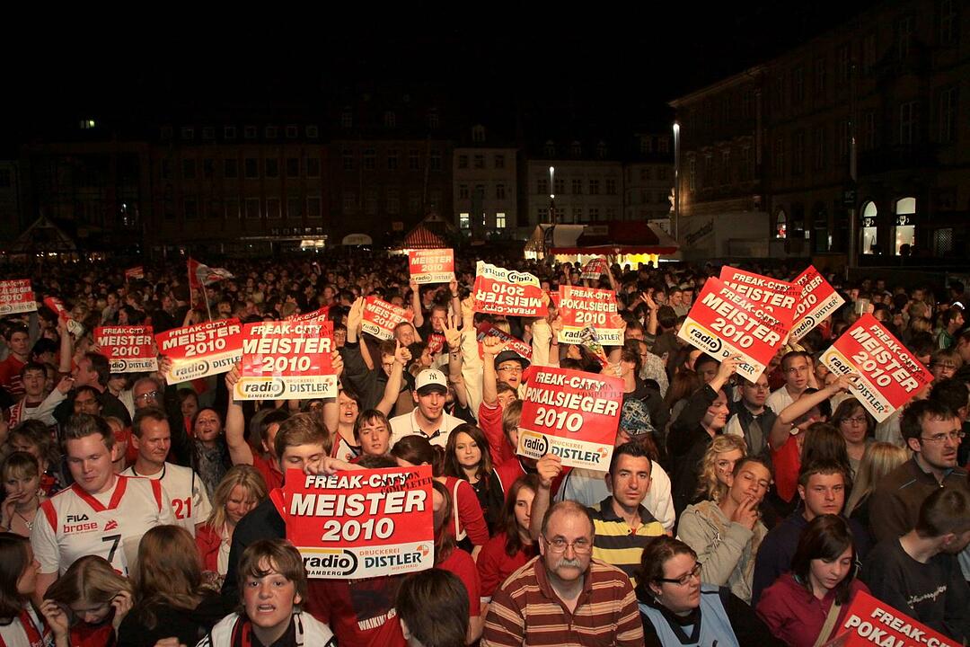 Meisterfeier Brose Baskets Bamberg Maxplatz