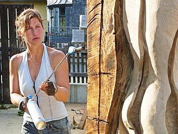 Die Wurzbacher K&uuml;nstlerin Judith Franke wird im Rahmen der diesj&auml;hrigen HolzART im Teuschnitzer Schlossgarten arbeiten. Ihr Thema ist die Arnika. Foto: privat