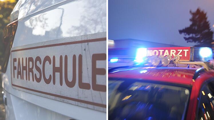 Fahrschulauto w&auml;hrend Pr&uuml;fung gerammt: Sieben Verletzte nach Verkehrsunfall
