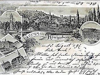 In den Ausstellungen "Leben auf dem Land" und von alten Ansichtskarten wird man auf unterschiedliche Art und Weise in die Vergangenheit zurückgeführt. Beispielsweise wie hier bei dieser Ansichtskarte von Königsberg aus dem Jahr 1897. Foto: Gerold Snater