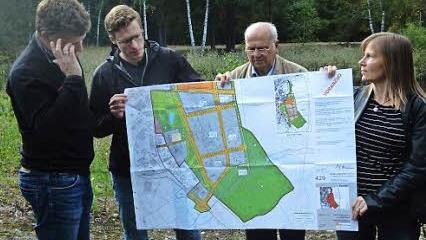 Der Plan zeigt: ein Großteil der Fläche wird Gewerbegebiet (grau).