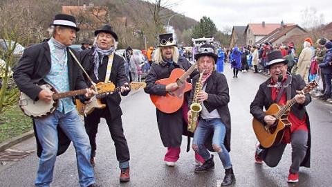 Die "Freggae" machten die Musik beim gestrigen Umzug.
