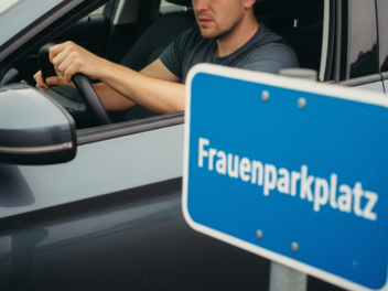 KI-generiertes Symbolbild/Gemini/Frauenparkplatz