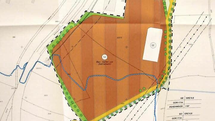 Der Lageplan des Bau-, Garten- und Zweiradmarkts der Firma Karst. Repro: Friedwald Schedel