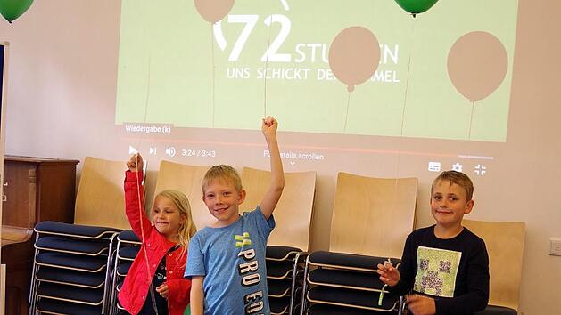 Die Minis Glosberg sind voller Vorfreude: Sie wollen den Pfarrgarten versch&ouml;nern.Heike Sch&uuml;lein