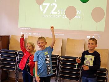 Die Minis Glosberg sind voller Vorfreude: Sie wollen den Pfarrgarten verschönern.Heike Schülein