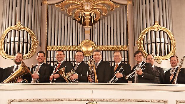 Die zwölf Musiker des Ensembles „Blech g’habt“ stammen aus den Landkreisen Forchheim und Bamberg.