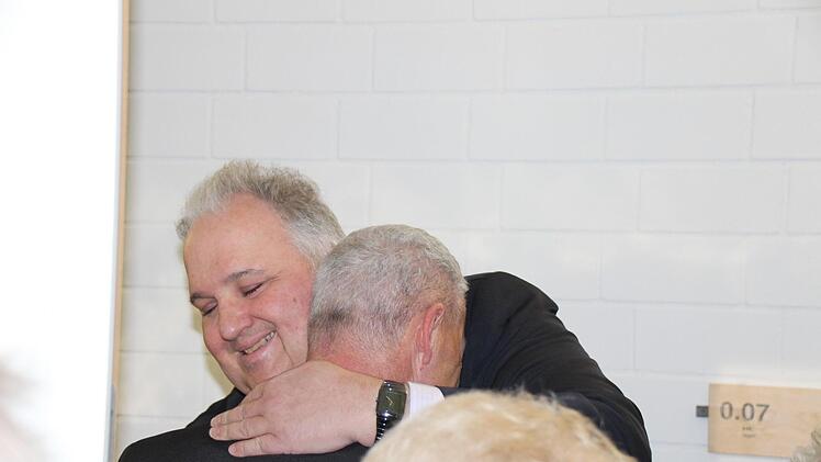 Empfang zum 60. Geburtstag von OB Frank Rebhan in Neustadt bei Coburg - hier der Jubilar mit dem ehemaligen Bundestagsabgeordneten Carl-Christian DresselOliver Schmidt